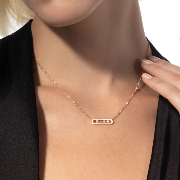 Messika Move Classique Necklace in 18K Yellow Gold, Small Model | Fine Necklaces | Coveti