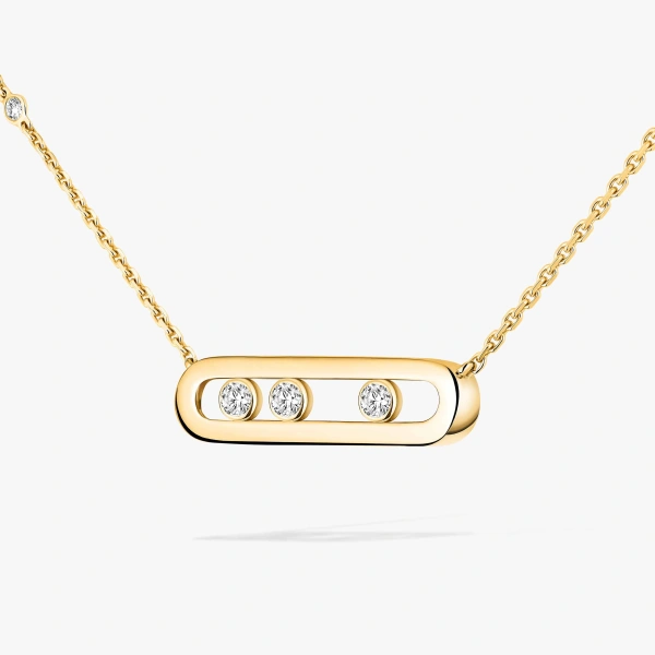 Messika Move Classique Necklace in 18K Yellow Gold, Small Model | Fine Necklaces | Coveti