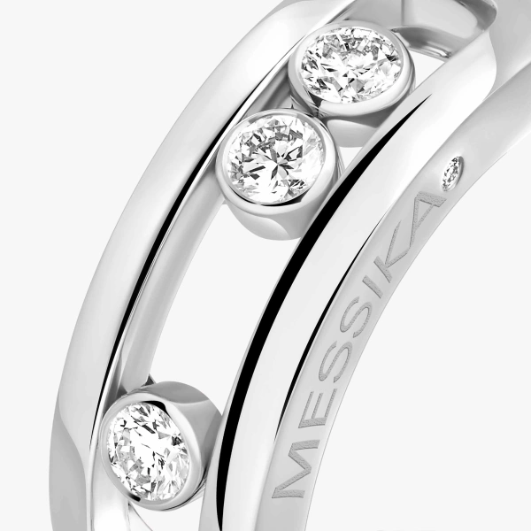 Messika Move Classique Ring in 18K White Gold, Large Model | Fine Rings | Coveti