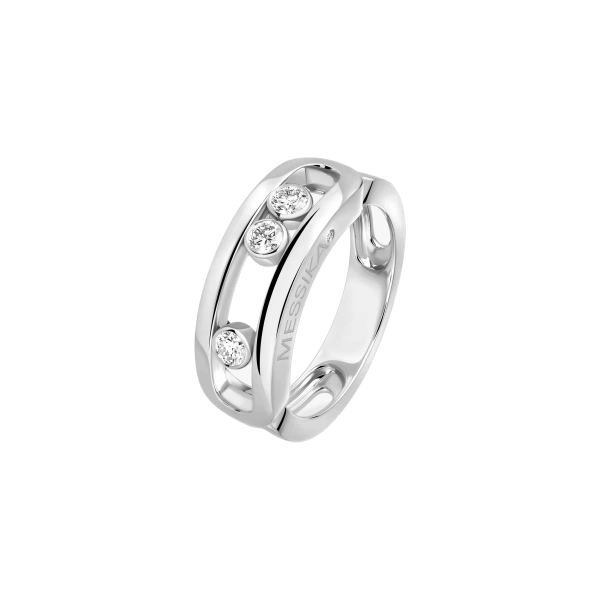 Messika Move Classique Ring in 18K White Gold, Large Model | Coveti
