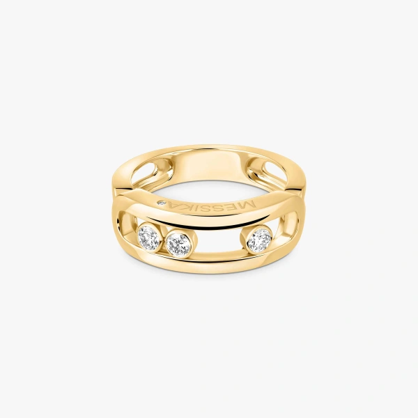Messika Move Classique Ring in 18K Yellow Gold, Large Model | Fine Rings | Coveti