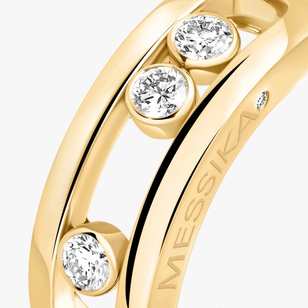 Messika Move Classique Ring in 18K Yellow Gold, Large Model | Fine Rings | Coveti