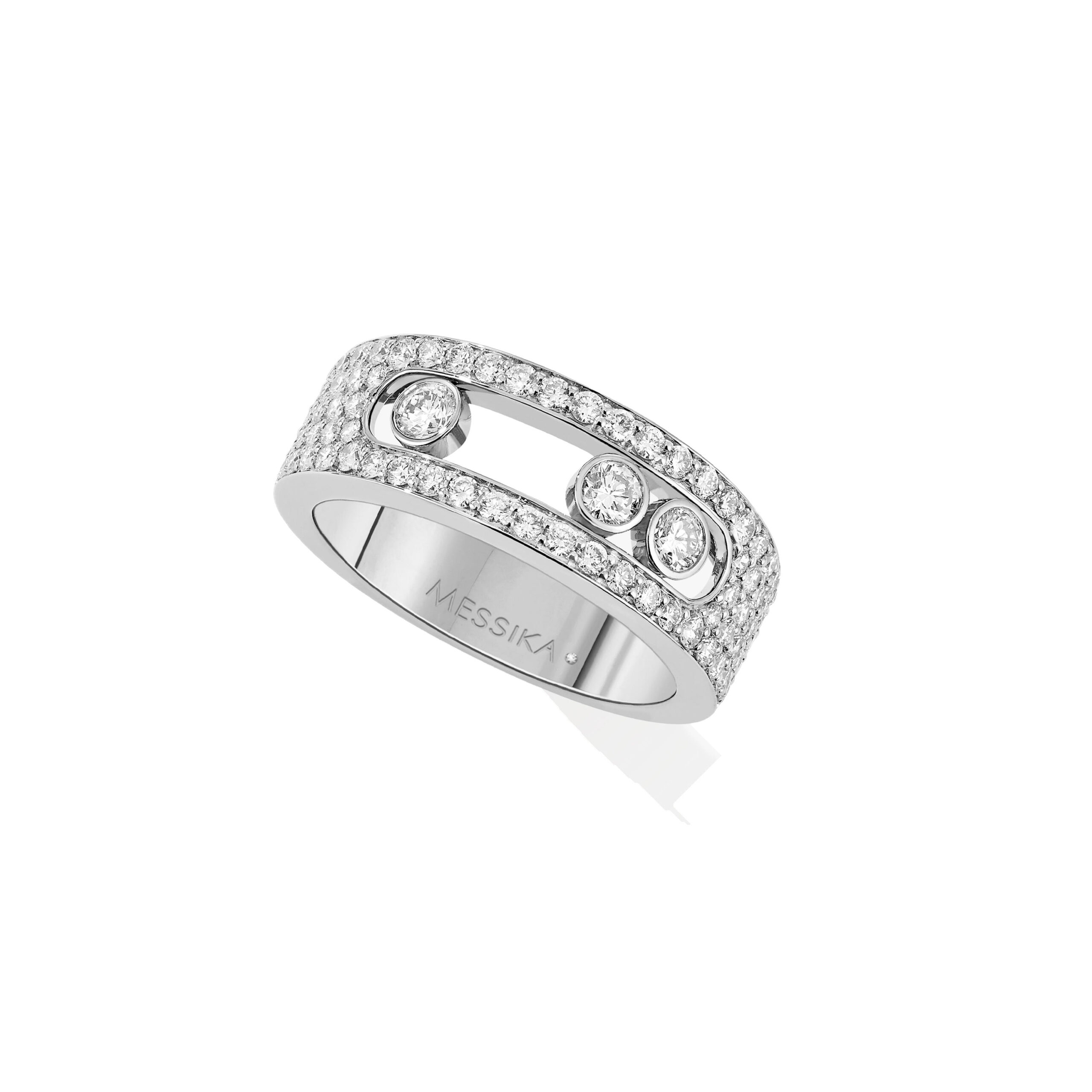Messika Move Joaillerie Pave Ring in 18K White Gold Messika Move Joaillerie Pave Ring in 18K White Gold | Fine Rings | Coveti