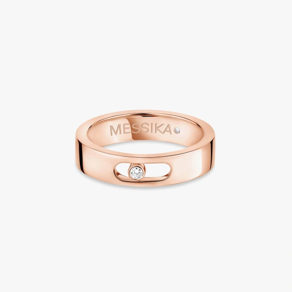 Messika Move Joaillerie Wedding Band in 18K Pink Gold, Small Model | Fine Rings | Coveti