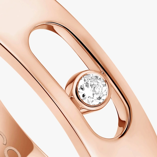 Messika Move Joaillerie Wedding Band in 18K Pink Gold, Small Model | Fine Rings | Coveti