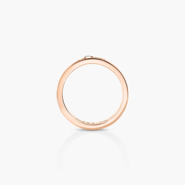 Messika Move Joaillerie Wedding Band in 18K Pink Gold, Small Model | Fine Rings | Coveti