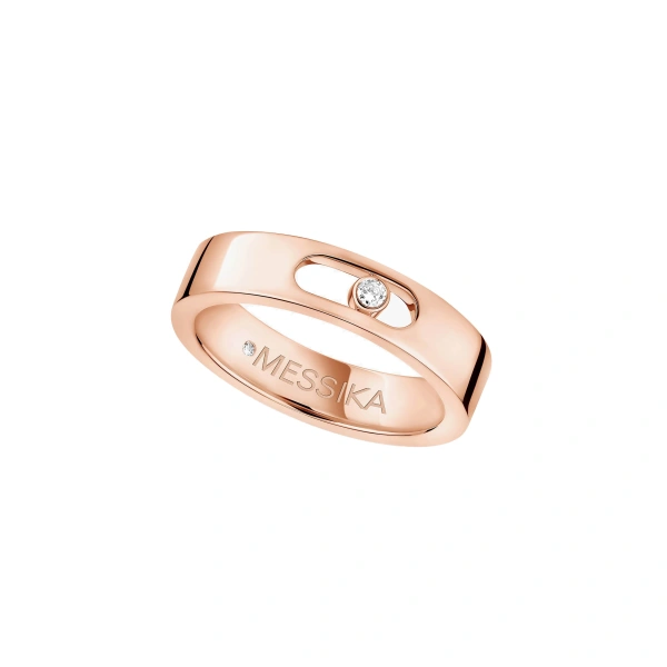 Messika Move Joaillerie Wedding Band in 18K Pink Gold, Small Model | Fine Rings | Coveti