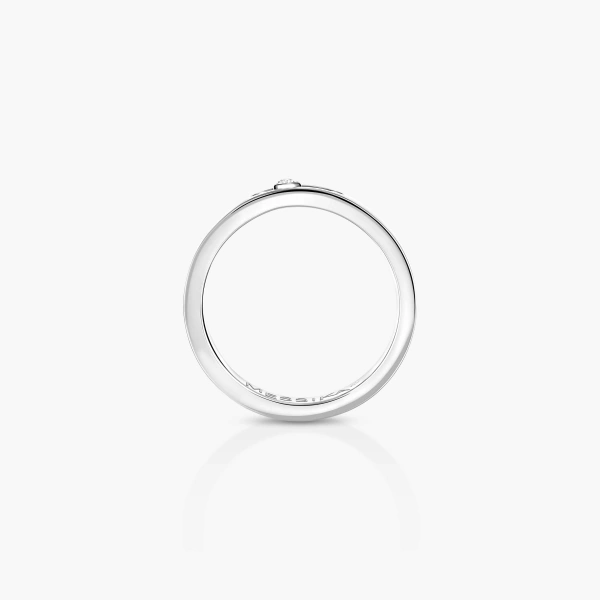 Messika Move Joaillerie Wedding Band in 18K White Gold, Small Model | Fine Rings | Coveti
