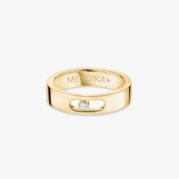 Messika Move Joaillerie Wedding Band in 18K Yellow Gold, Small Model | Fine Rings | Coveti