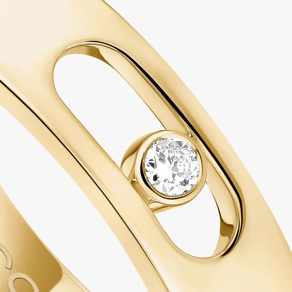 Messika Move Joaillerie Wedding Band in 18K Yellow Gold, Small Model | Fine Rings | Coveti