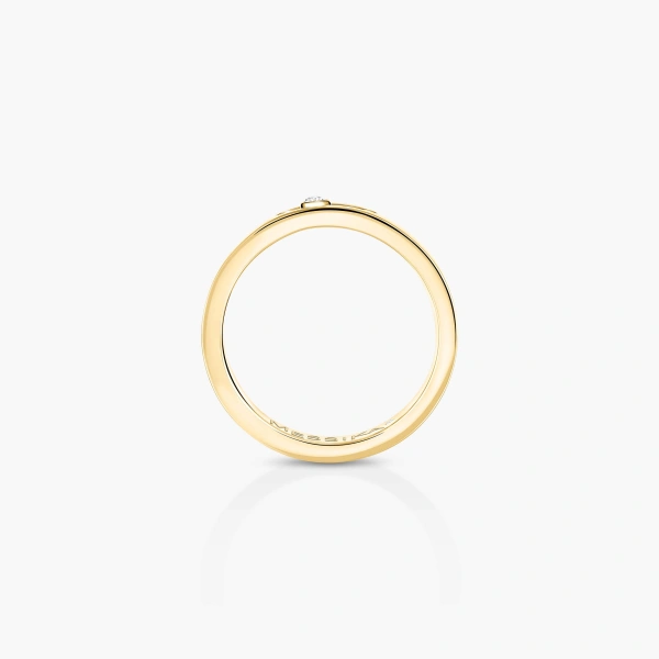 Messika Move Joaillerie Wedding Band in 18K Yellow Gold, Small Model | Fine Rings | Coveti