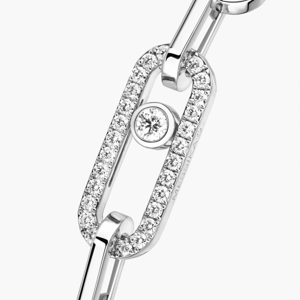Messika Move Link Bracelet in 18K White Gold | Fine Bracelets | Coveti
