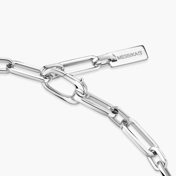 Messika Move Link Diamond Link Bracelet in 18K White Gold | Fine Bracelets | Coveti