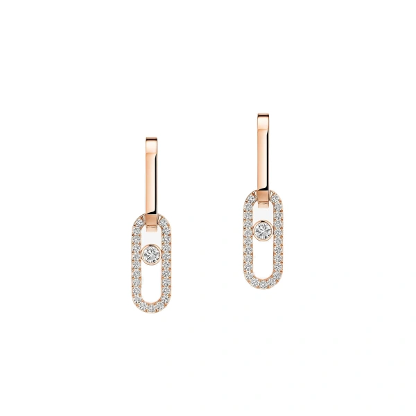 Move Link Earrings in 18K Pink Gold