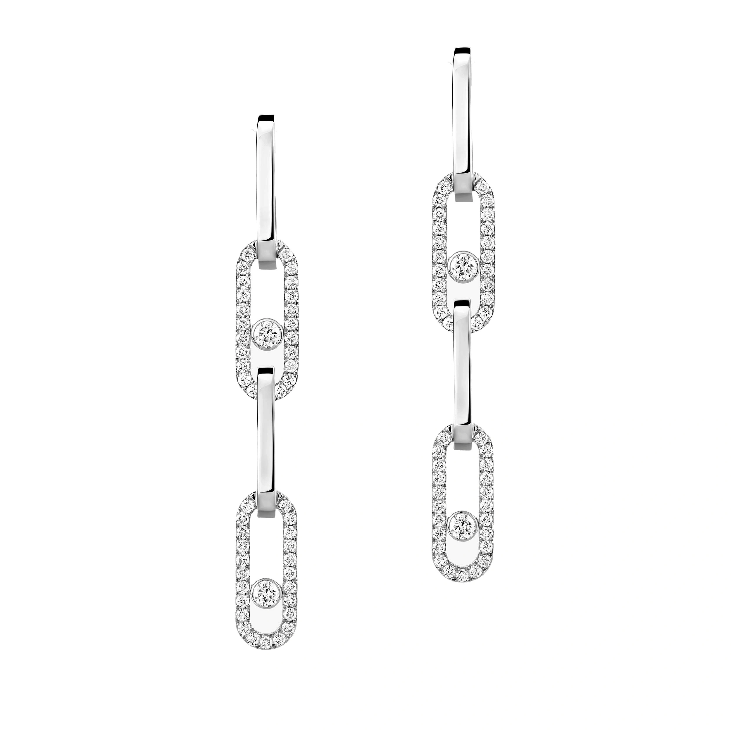 Messika Move Link Multi-Wear Earrings in 18K White Gold Messika Move Link Multi-Wear Earrings in 18K White Gold | Fine Earrings | Coveti
