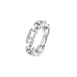 Messika Move Link Pave Ring in 18K White Gold | Fine Rings | Coveti
