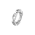Messika Move Link Ring in 18K White Gold, Ref. 12078 | Fine Rings | Coveti