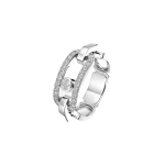 Messika Move Link Ring in 18K White Gold, Ref. 12728 | Fine Rings | Coveti