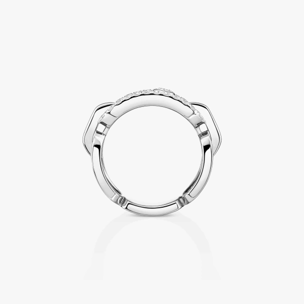 Messika Move Link Ring in 18K White Gold, Ref. 12728 | Fine Rings | Coveti