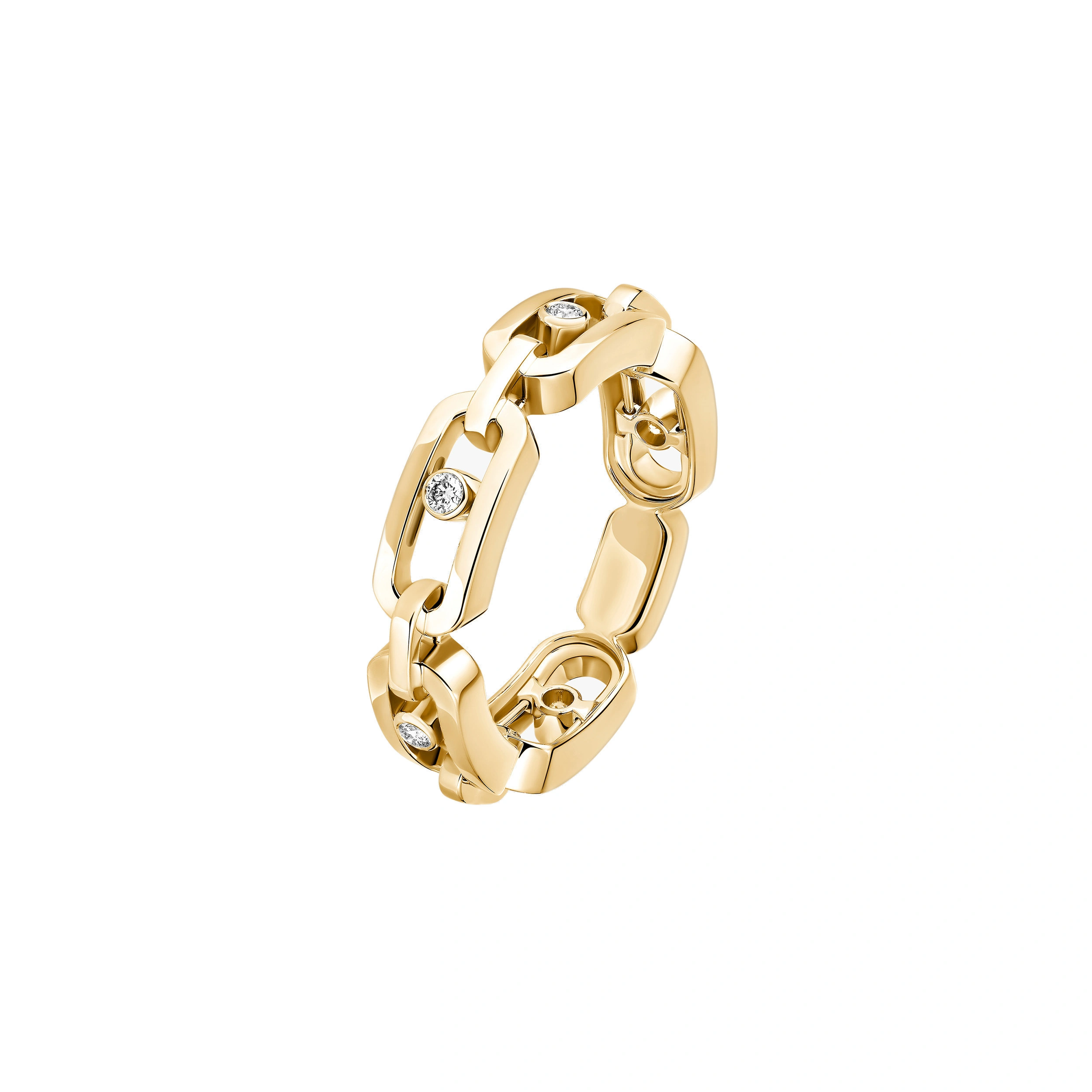 Messika Move Link Ring in 18K Yellow Gold Messika Move Link Ring in 18K Yellow Gold | Fine Rings | Coveti