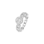 Messika Move Link Solitaire Ring in 18K White Gold, Medium Model | Fine Rings | Coveti