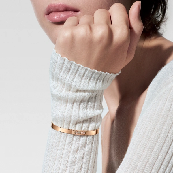 Messika Move Noa Bracelet in 18K Pink Gold, Small Model | Fine Bracelets | Coveti