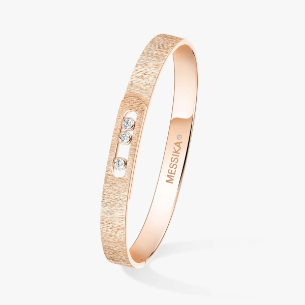 Messika Move Noa Chiseled Bracelet in 18K Pink Gold, Medium Model | Fine Bracelets | Coveti