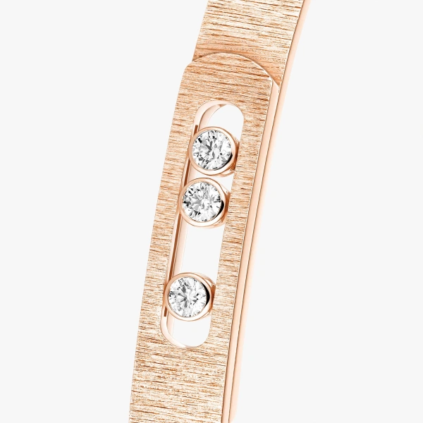 Messika Move Noa Chiseled Bracelet in 18K Pink Gold, Medium Model | Fine Bracelets | Coveti