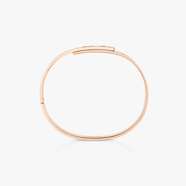 Messika Move Noa Chiseled Bracelet in 18K Pink Gold, Medium Model | Fine Bracelets | Coveti