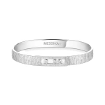 Messika Move Noa Chiseled Bracelet in 18K White Gold, Medium Model | Fine Bracelets | Coveti