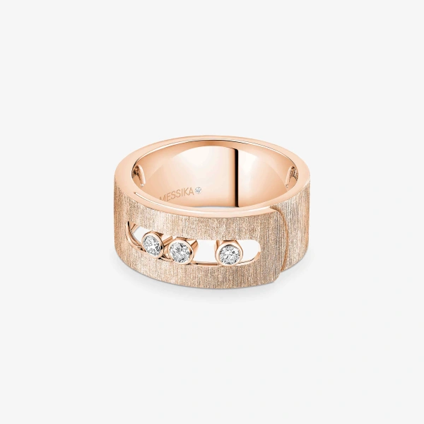 Messika Move Noa Chiseled Ring in 18K Pink Gold, Large Model | Fine Rings | Coveti