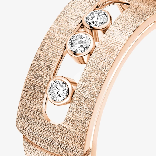Messika Move Noa Chiseled Ring in 18K Pink Gold, Large Model | Fine Rings | Coveti