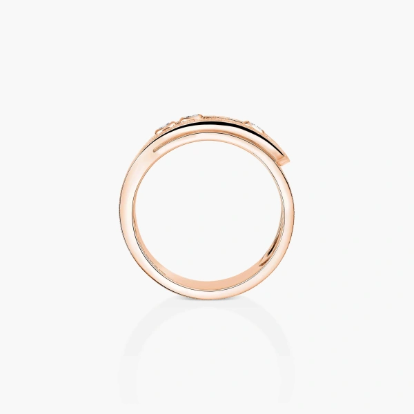 Messika Move Noa Chiseled Ring in 18K Pink Gold, Large Model | Fine Rings | Coveti