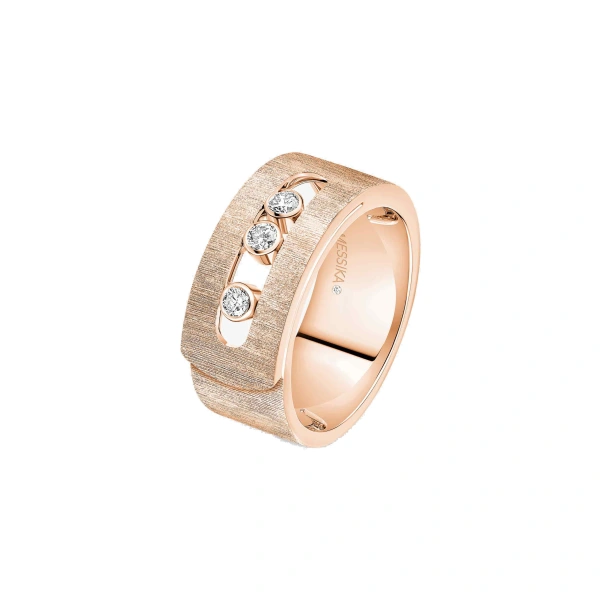Messika Move Noa Chiseled Ring in 18K Pink Gold, Large Model | Fine Rings | Coveti