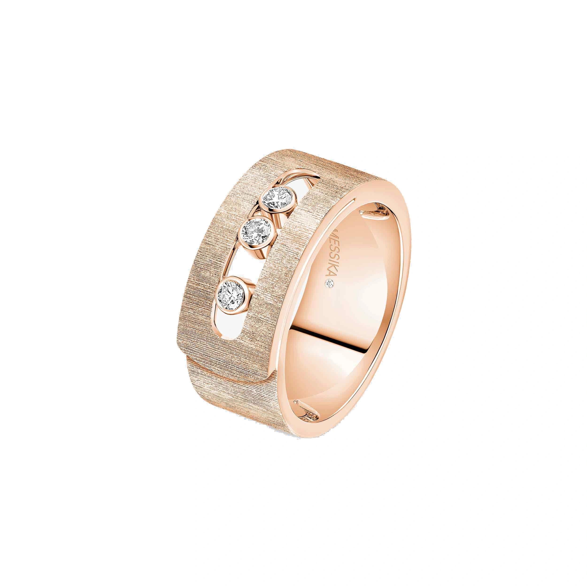 Messika Move Noa Chiseled Ring in 18K Pink Gold, Large Model Messika Move Noa Chiseled Ring in 18K Pink Gold, Large Model | Fine Rings | Coveti