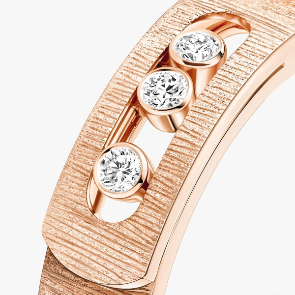 Messika Move Noa Chiseled Ring in 18K Pink Gold, Small Model | Fine Rings | Coveti
