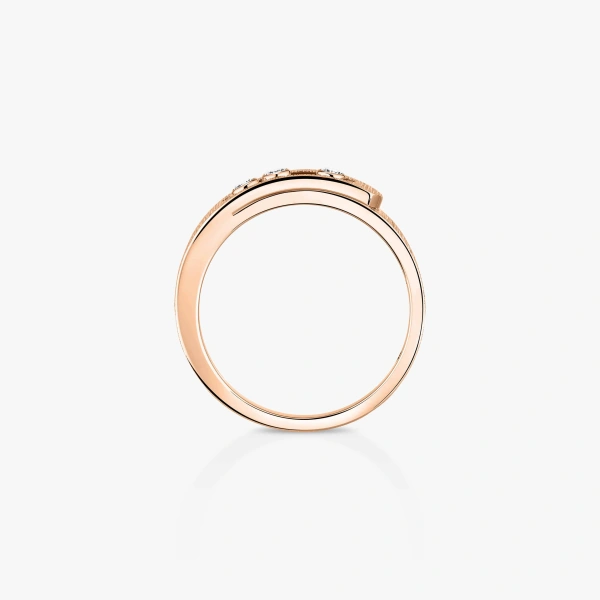 Messika Move Noa Chiseled Ring in 18K Pink Gold, Small Model | Fine Rings | Coveti