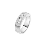 Messika Move Noa Chiseled Ring in 18K White Gold, Small Model | Fine Rings | Coveti