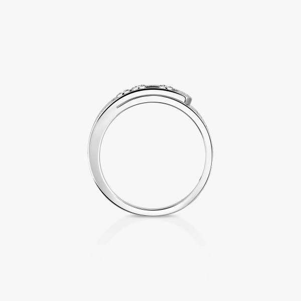 Messika Move Noa Chiseled Ring in 18K White Gold, Small Model | Fine Rings | Coveti