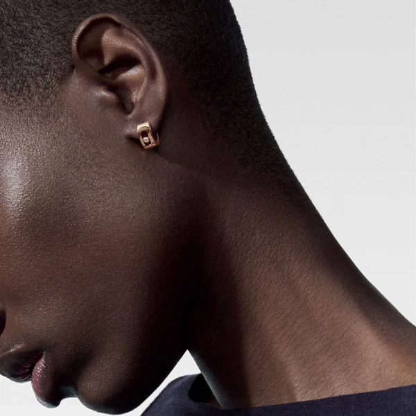 Messika Move Noa Hoop Earrings in 18K Pink Gold | Fine Earrings | Coveti