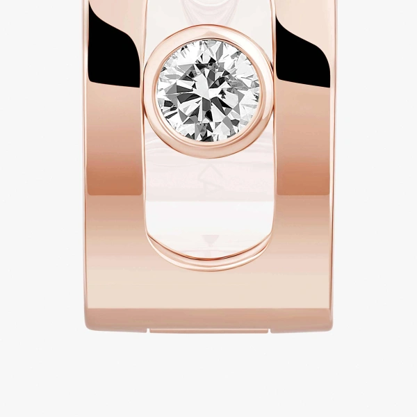 Messika Move Noa Hoop Earrings in 18K Pink Gold | Fine Earrings | Coveti