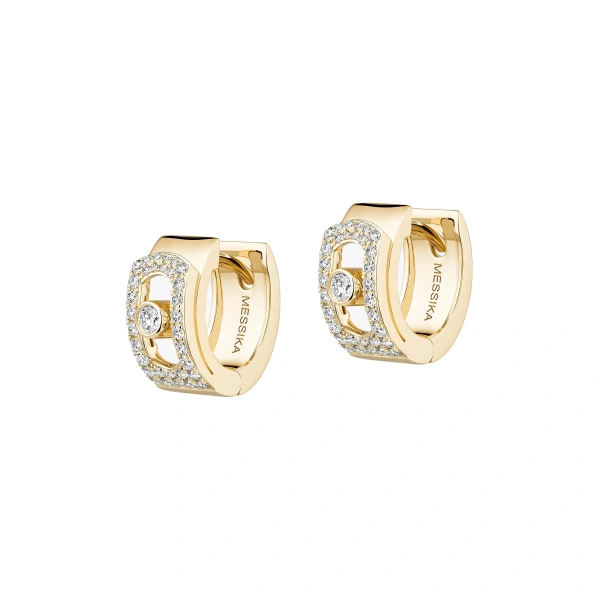 Move Noa Pave Hoop Earrings in 18K Yellow Gold