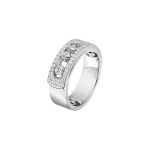 Messika Move Noa Pave Ring in 18K White Gold, Small Model | Fine Rings | Coveti
