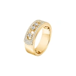 Messika Move Noa Pave Ring in 18K Yellow Gold, Small Model | Fine Rings | Coveti