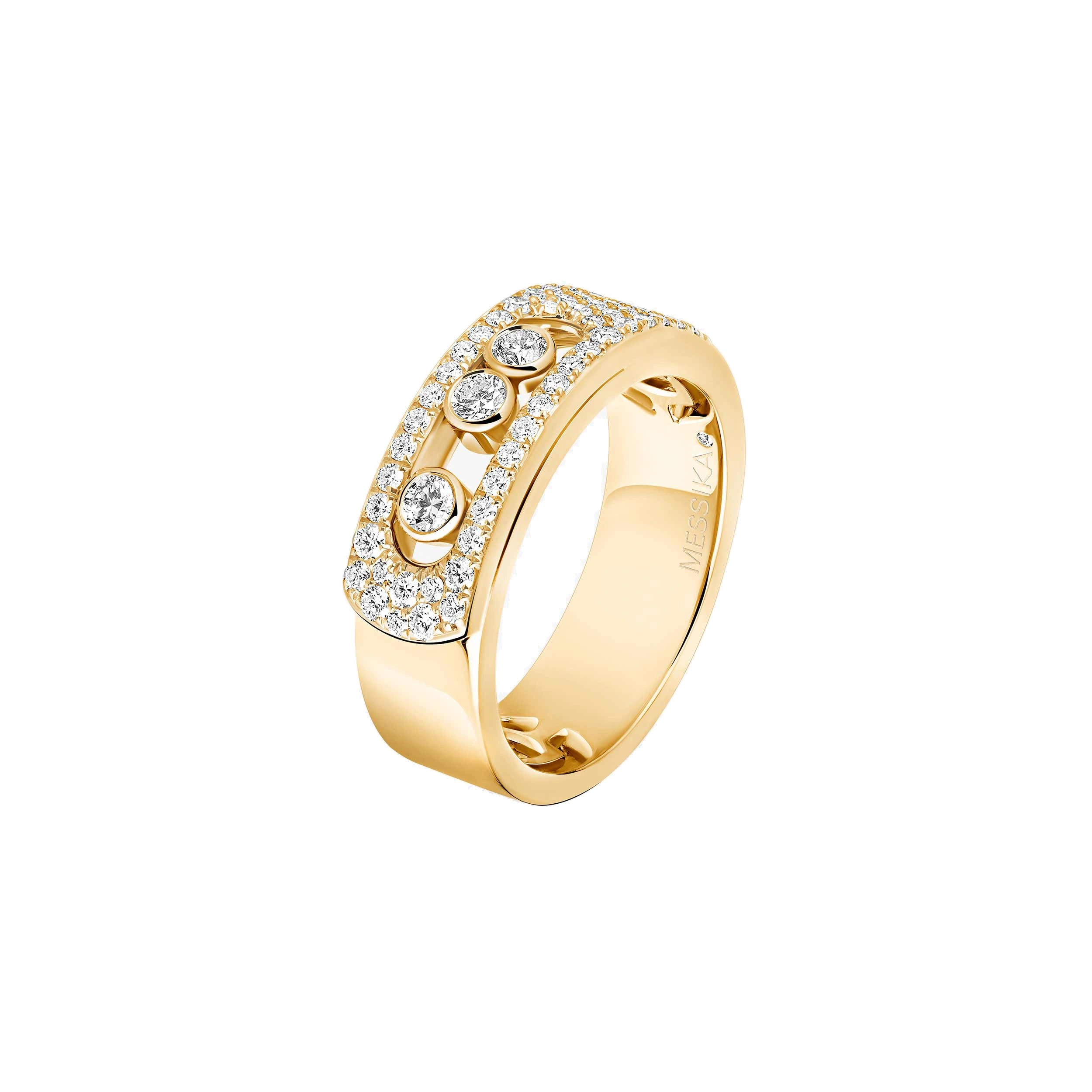 Messika Move Noa Pave Ring in 18K Yellow Gold, Small Model Messika Move Noa Pave Ring in 18K Yellow Gold, Small Model | Fine Rings | Coveti