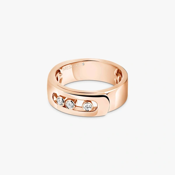 Messika Move Noa Ring in 18K Pink Gold, Small Model | Fine Rings | Coveti