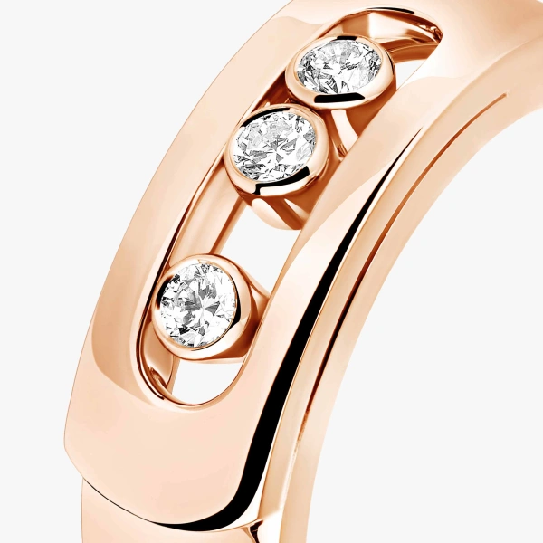Messika Move Noa Ring in 18K Pink Gold, Small Model | Fine Rings | Coveti