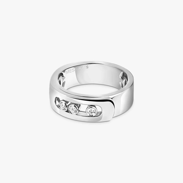 Messika Move Noa Ring in 18K White Gold, Small Model | Fine Rings | Coveti