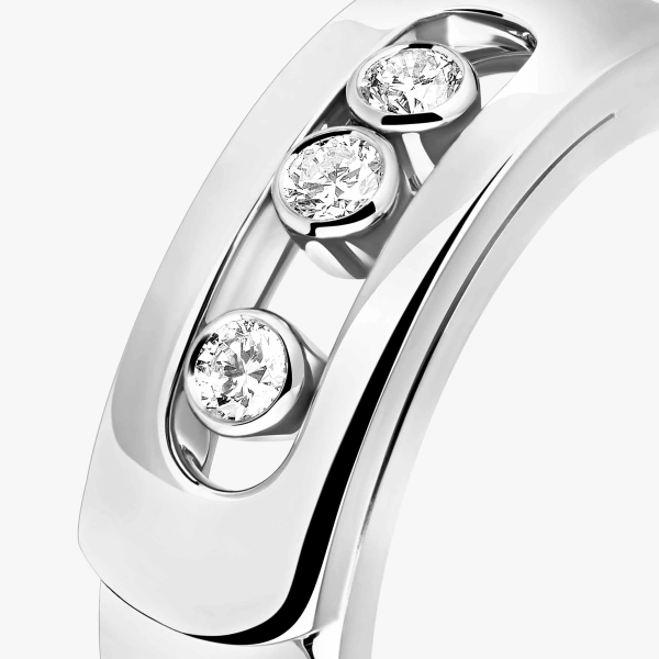 Messika Move Noa Ring in 18K White Gold, Small Model | Fine Rings | Coveti