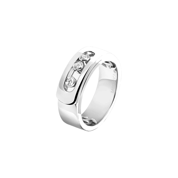 Messika Move Noa Ring in 18K White Gold, Small Model | Fine Rings | Coveti